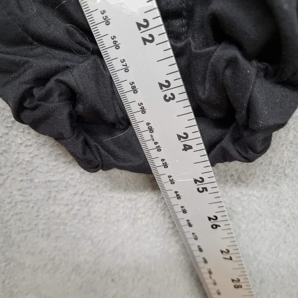Jaanuu‎ Women Scrub Bottom L Black Cargo Button Zipper 25